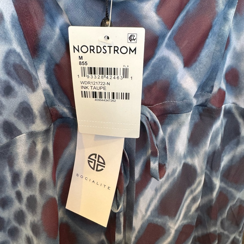 Nordstrom Spaghetti Strap Animal Print Midi Dress - Picture 5 of 5